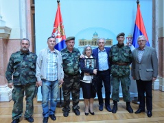10. april 2017. Predsednik Odbora za Kosovo i Metohiju sa herojima graničarima sa karaule Košare